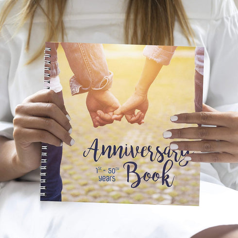 Wedding Memory Book | A Hardcover Journal To Document Anniversaries From The 1st To the 50th Year | Gifts for Bride and Groom | Wedding Planner Bo...