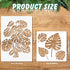 9 Pieces Reusable Painting Stencil Tropical Stencil Plastic Paint Stencils Summer Pattern Drawing Templates Stencils Reusable Craft Stencils for P...