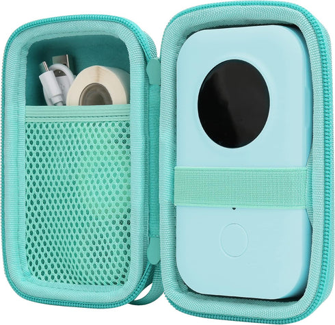 Aenllosi Hard Storage Case Compatible with Phomemo D30 Bluetooth Wireless Mini Label Printer.?Only Case,Green?...