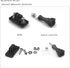 Universal Helmet Fixed Mounts, Camera Metal Bracket Adapter, Camera Accessories for GoPro Series Sport Camera/Skydiving Helmet with 1/4" Screw Ada...