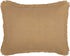 VHC Brands Burlap Pillow Sham Cover with Fringed Ruffle Cotton Farmhouse Decor Button...