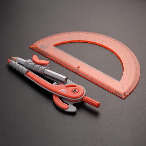 Mr. Pen- Compass and Protractor Set, Red, Compass Geometry Tool, Protractor and Compass Set, Compass Drawing Tool, Drawing Compass, Protractor Set...