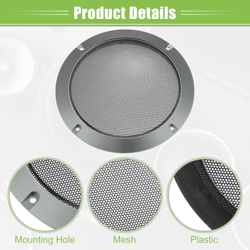 ACROPIX Universal 4" 6.5" Speaker Grills Cover Mesh Round 4 inch 6.5 inch Audio Speaker Subwoofer Guard Protector Case with Mounting Screws Iron G...