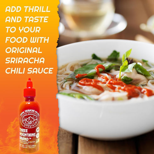 Pack of 3 Original Red Sriracha Chili Sauce with Bonus Dipping Sauce Dish - ALL NATURAL, NON GMO, NO PRESERVATIVES, NO ADDED MSG, NO ARTIFICIAL FL...