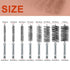 ASNOMY 8Pcs Stainless Steel Bore Brush,1/4''-1'' Inch Stainless Steel Bristles Wire Brush Bore Cleaning Brush Set for Power Drill Cleaning, Abrasi...