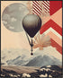 Posterizer 1 pcs-collage with landscapes and a balloon-Abstract & Modern Art-Landscape & Nature Art-Gift for Art Lovers- UNFRAMED Wall Art...