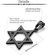 Udalyn Star of David Pendant Necklace Stainless Steel Jewish Jewelry for Men Women Religious 20"...