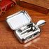 GARNECK Mini Compact Stainless Steel Portable Ashtray, Car Supplies White Patch Ashtray with Lid...