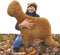 24 inch Large Dino Nugget Pillow, Big Tanystropheus Dino Chicken Nugget Pillow Stuffed Animal Plush Toy, Dino Nugget Plush Dinosaur Theme Party De...