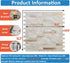 DICOFUN Marble Look Peel and Stick Backsplash Wall Tile, Light Brown PVC Kitchen Backsplash Peel and Stick...