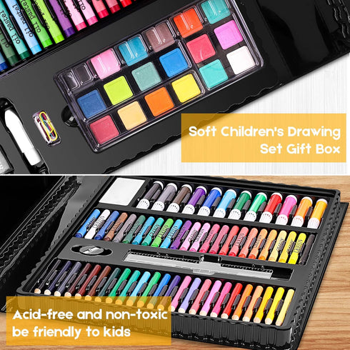 iBayam Art Kit, 251-Pack Art Supplies Drawing Kits, Arts and Crafts Gifts Box for Kids Teen Girls Boys, Art Set Case with Trifold Easel, Scratch P...