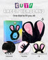CHASIN' RABBITS Spa Headband for Washing Face – Black Rabbit | Skincare Headbands Makeup Headband for Washing Face | Black Headband Hair Styling A...