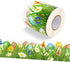 Easter Bulletin Board Border, Self-Adhesive Green Grass Easter Egg Bunny Flower Border Trim for Spring Easter Classroom Bulletin Board Home Office...