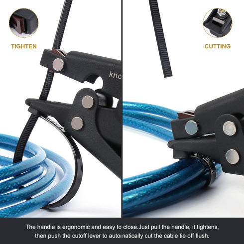 Cable Tie Tool,Knoweasy Zip Tie Tool and Tensioning and Cutting Tool for Plastic or Nylon Cable Tie...