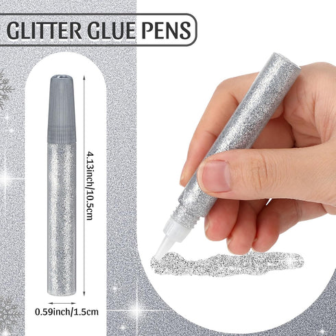 Cholemy 30 Pcs Glitter Glue Pens Glitter Stick Set for Kids Washable Glitter Glue Pens for DIY Arts and Crafts Projects Scrapbooking Holiday Greet...