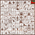 80 Pcs 5 x 5 Inch Christmas Stencils for Painting on Wood, Reusable Merry Christmas Ornament Stencils Snowflakes Holiday Stencils DIY Craft Templa...
