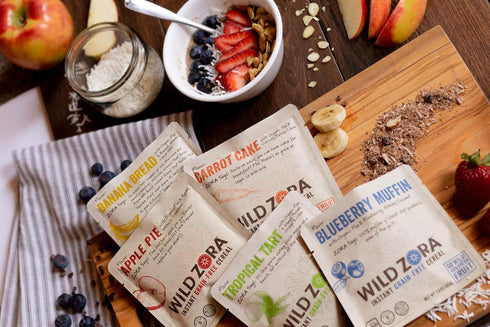 Wild Zora Instant Grain-Free Hot Cereal - Tasty Paleo Friendly Cereals, Instant Hot Meal, Breakfast to Go, Oatmeal Substitute, No Added Sugar, Gra...
