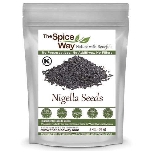 The Spice Way - Pure Nigella Seeds no preservatives, non GMO, no salt, just the black seed of the nigella (nigala) 2 oz...