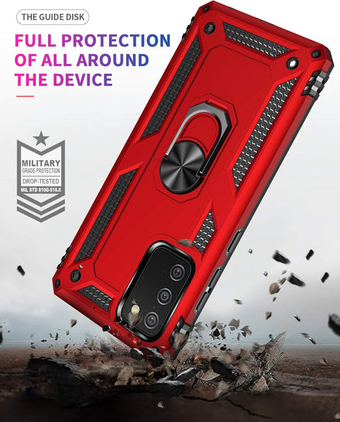 for Samsung A02s Case, Galaxy A02s Case with HD Screen Protector, Military-Grade Ring Kickstand Holder Car Mount 15ft Drop Tested Shockproof Cover...