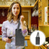 Foldable Tote Bag 4 Bottle Wine Carrier Tote Wine Bottle Bags Felt Wine Carrier Reusable Grocery Bags for Travel Camping and Picnic Dark Grey Coll...
