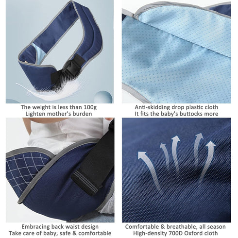 Portable Toddler Carrier, Adjustable Child Sling, Ergonomic One Shoulder Labor-Saving Polyester Half Wrapped Toddler Sling with Anti-Slip Particle...