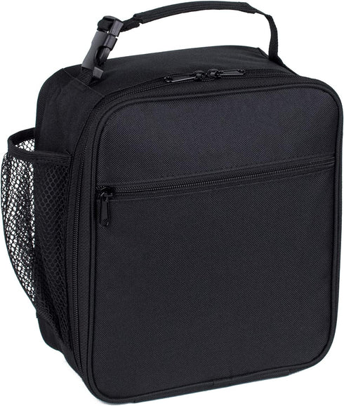 Black Lunch Box for Teens Boys Kids Men Insulated Thermal Tote Cooler Bag for Girls Women- Portable, Lightweight, Durable and Reusable...
