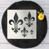 Aleks Melnyk No.250 Metal Stencil, Fleurs de Lys Symbole, French fleur-de-lis, Lily Flower, Ornament, Vintage, Patterns, Template for Wood Burning...