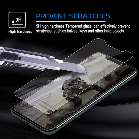 Arae Screen Protector for iPhone Xr/iPhone 11, HD Tempered Glass, Anti Scratch Work with Most Case, 6.1 inch, 3 Pack...