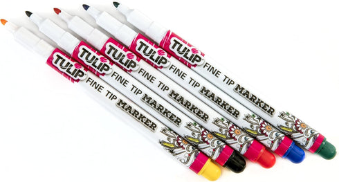 Tulip Fashion Markers 35256 Mrkt Multi Fine Tip Essentials 5Pk, As Detailed...