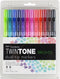 Tombow 61500 Twintone Marker Set, Bright, 12-Pack. Double-Sided Markers for Bold and Precise Writing...