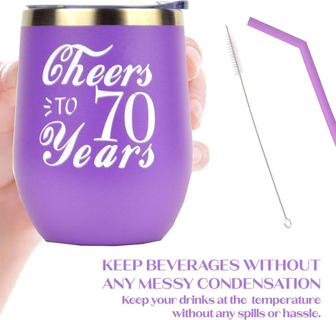 MEANT2TOBE 70th Birthday Gifts for Women, 70th Birthday, 70th Birthday Tumbler, 70th Birthday Tumbler for Women, Gifts for 70 Year Old Woman, Turn...