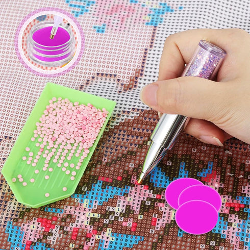 10 Pack Diamond Painting Wax Storage Container Case with Glue Clay Diamond Art Glue for Diamond Painting Accessories Cross Stitch Drilling Mud, 30...