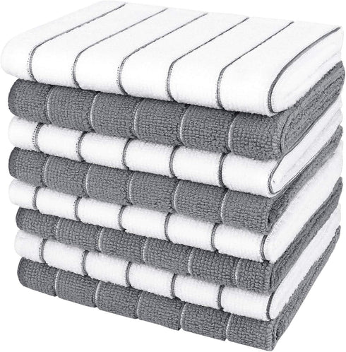 AIDEA Kitchen Towels, Absorbent Dish Cloth for Kitchen, Soft Dish Towels for Home, Multi-Purpose Cloths for Household Cleaning and Drying-8PK, 12”...