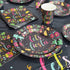 80 Pack Let's Fiesta Party Plates - 7 inch Festive Decorative Dinnerware for Parties and Special Occasions (Black) - Fiesta Plates...