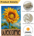 4TH Emotion Summer Sunflower Garden Flag 12x18 Double Sided for Outside, Spring Welcome Bumble Bee Small Burlap Yard Flag for Outdoor Holiday Deco...