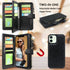Harryshell Compatible with iPhone 12 / iPhone 12 Pro Case Wallet Detachable Magnetic Zipper Leather Cash Pocket with 12 Card Slots Holder Wrist St...