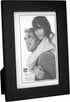 Malden 4x6 Picture Frame - Wide Real Wood Molding, Real Glass - Black...