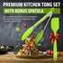 Kaluns Kitchen Tongs for Cooking, Non Stick Silicone Tip Stainless Steel Tongs, Set of Four 7,9, and 12 Inch Tong Plus Silicone Spatula Non-stick,...