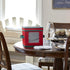 Household Essentials 532RED Holiday China Dinnerware Storage for Dessert Plates or Bowls | Removable Lid | Red Canvas with Green Trim...