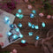 Natural Fluorite String Lights Raw Crystal Decorative Lights Healing Cluster Lit 20 LEDs 6.5ft with Remote Control, Hanging Ornaments Decor Batter...