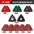 Litorange 133 Pcs Oscillating Tool Sanding Pad Kit, 2 Pcs Triangle Sanding Pads and 125 Pcs Multitool Sandpaper, 6 Pcs Triangular Scrubbing Pads f...