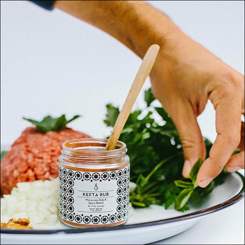 Villa Jerada, Moroccan Kefta Rub & Spice Seasoning Mix Blend, Use on Eggs, Shakshuka, Kofta, Braises & Grills, 1.76 oz (Pack of 1) (KEFTA RUB - 1 ...