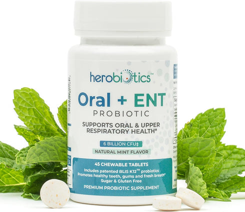 Oral Probiotics for Better Breath, Gingivitis, Strep Throat, Tonsil Stones, ENT - 6 Bn CFU Oral Probiotics with Lactobacillus Reuteri, L. Plantaru...