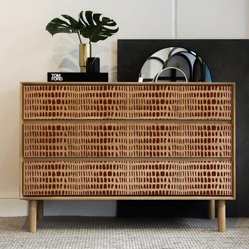 FINGERINSPIRE Geometric Spots Painting Stencil 11.7x8.3 inch Large Plastic Crocodile Skin Stencils Irregular Square Shape Art Craft Stencil Stone ...