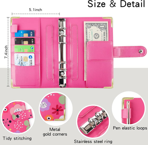 Glitter Budget Planner,Money Saving Binder with Zipper Envelopes & Expense Budget Sheets,Envelopes Money Saving Challenge,Savings Budget Planner w...