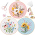 EOBTAIN 3 Pack Flower Embroidery Kit Hand Embroidery Stitch Practice Kits for Beginners Adults Cross Stitch Kits with Embroidery Hoop,Needles and ...
