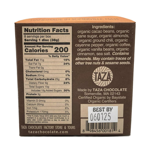 Taza Chocolate Organic Mexicano Disc Stone Ground, Variety Pack, 1.35 Ounce (8 Count), Vegan...