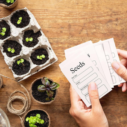 100 Pcs Seed Envelopes Resealable Self Sealing Seed Envelope Seed Packets 3.15 x 4.72 Inch Seed Saving Envelopes with Preprinted Seed Collecting T...