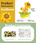 Flower Bouquet Building Decoration Set Artificial Flowers Mini Bricks Potted Sunflower Home Accessories or Best Gift Valentine Décor for Him and H...