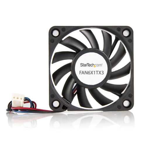 StarTech.com 60x10mm Replacement Ball Bearing Computer Case Fan w/ TX3 Connector - 3 pin case Fan - TX3 Fan - 60mm Fan (FAN6X1TX3), Black...